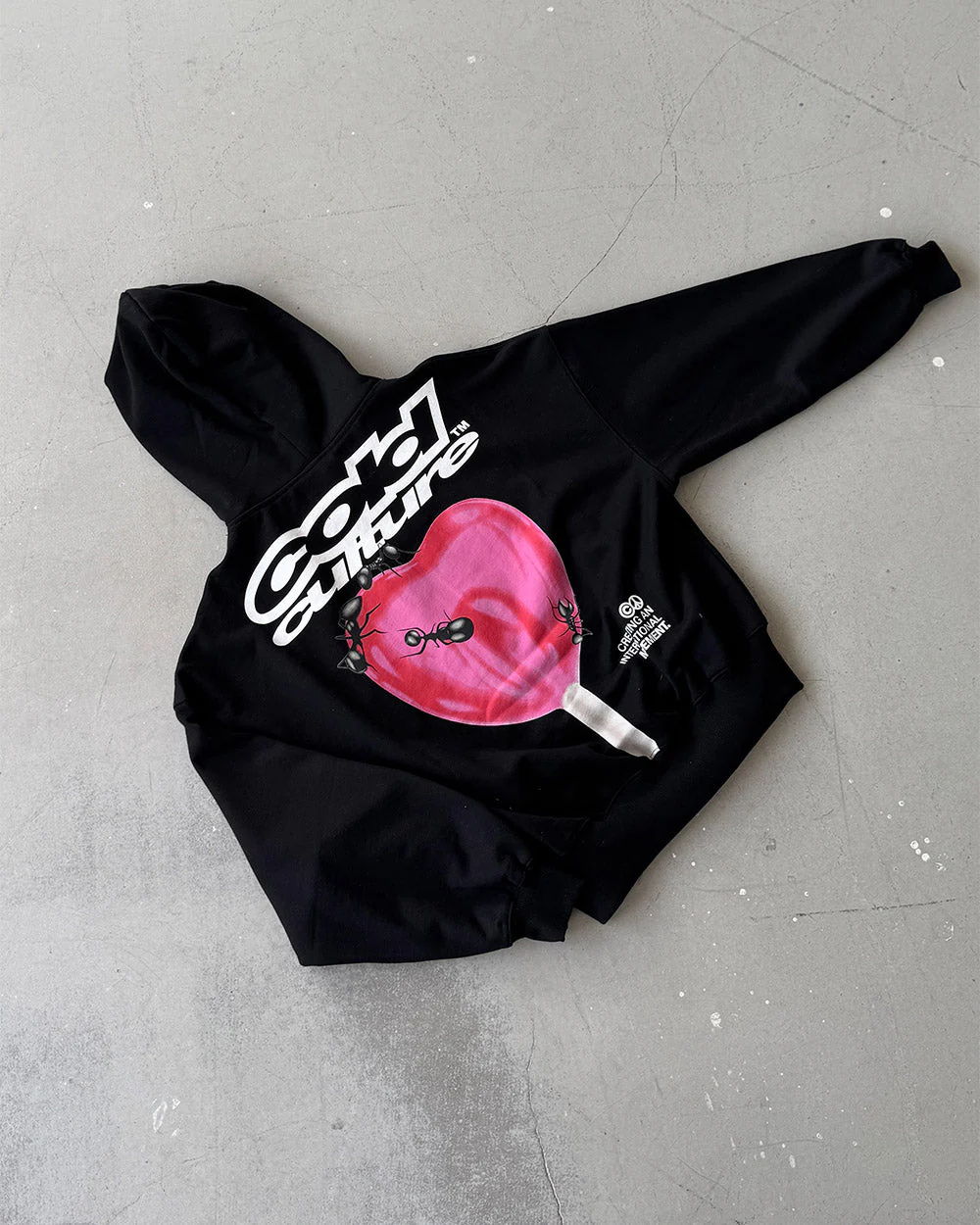 LOLLIPOP ZIP HOODIE BLACK - Image 8
