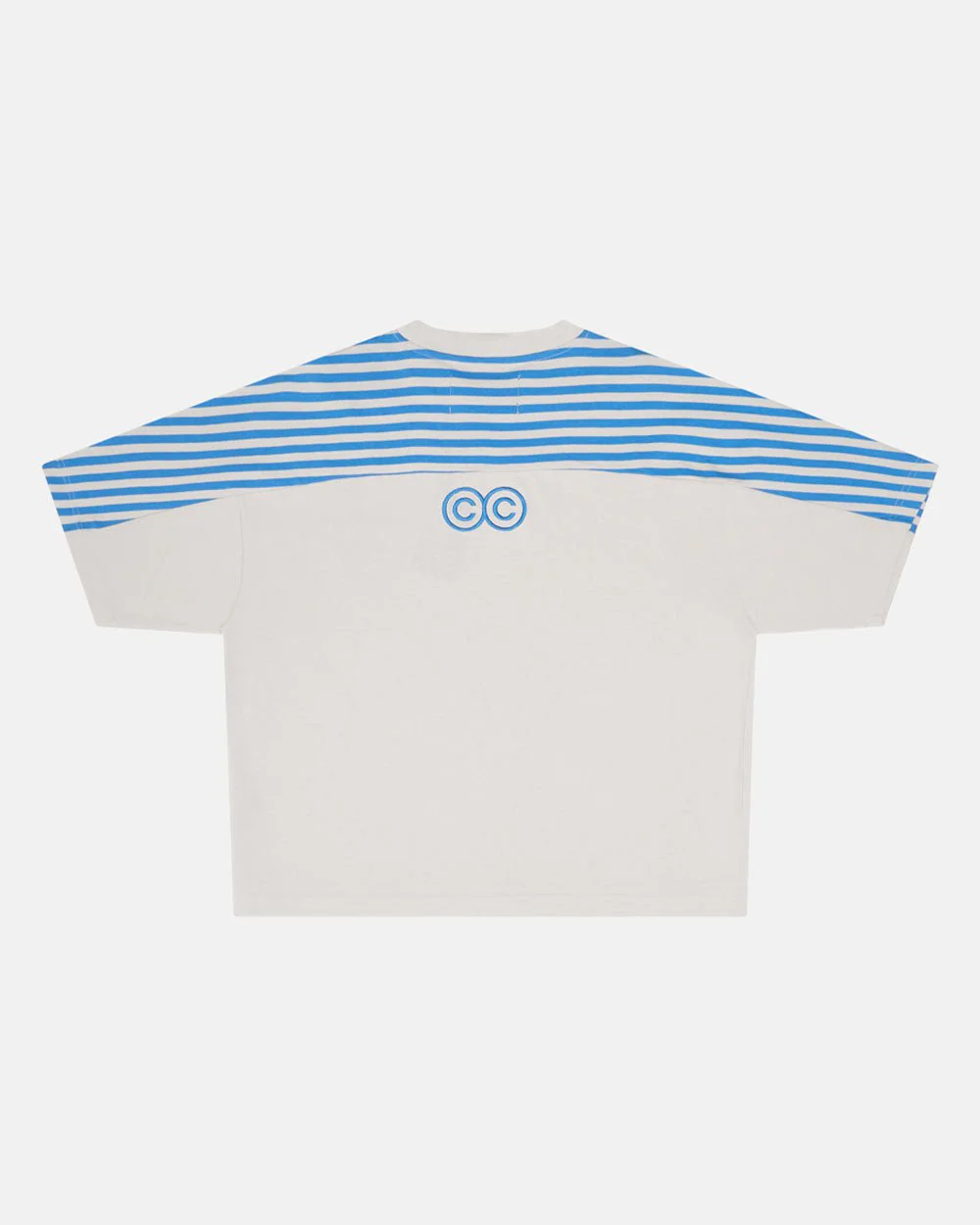 LOLLY HALF STRIPES TEE GREY AND BLUE - Image 3