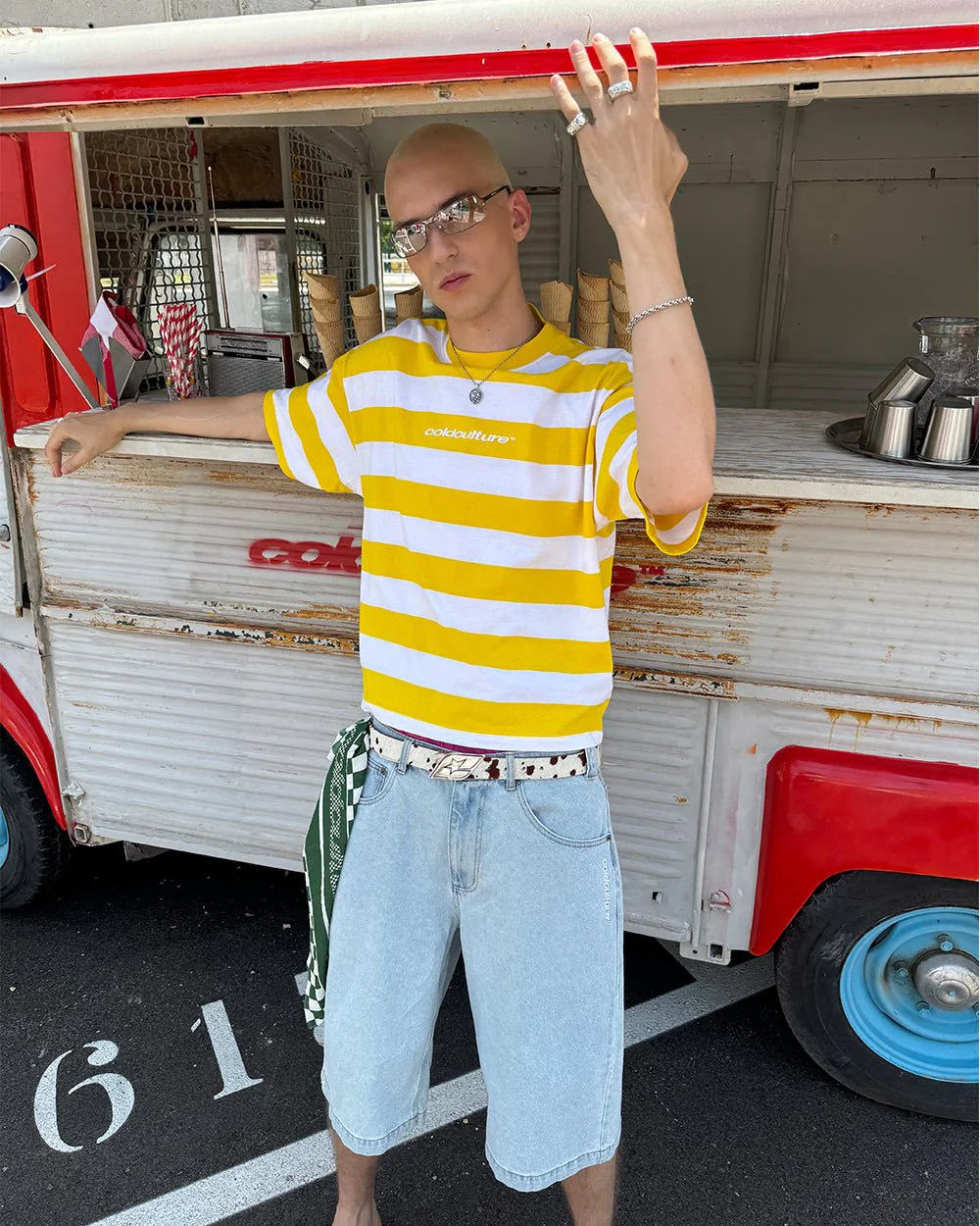 LOLLY ICE TEE WHITE AND YELLOW STRIPES - Image 7