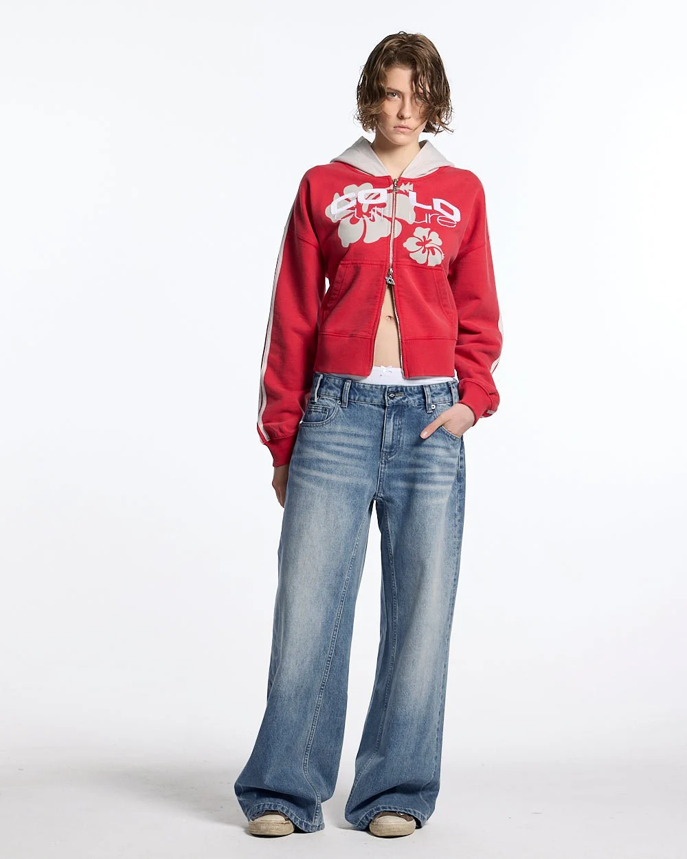 LUSH ZIP HOODIE RED - Image 6