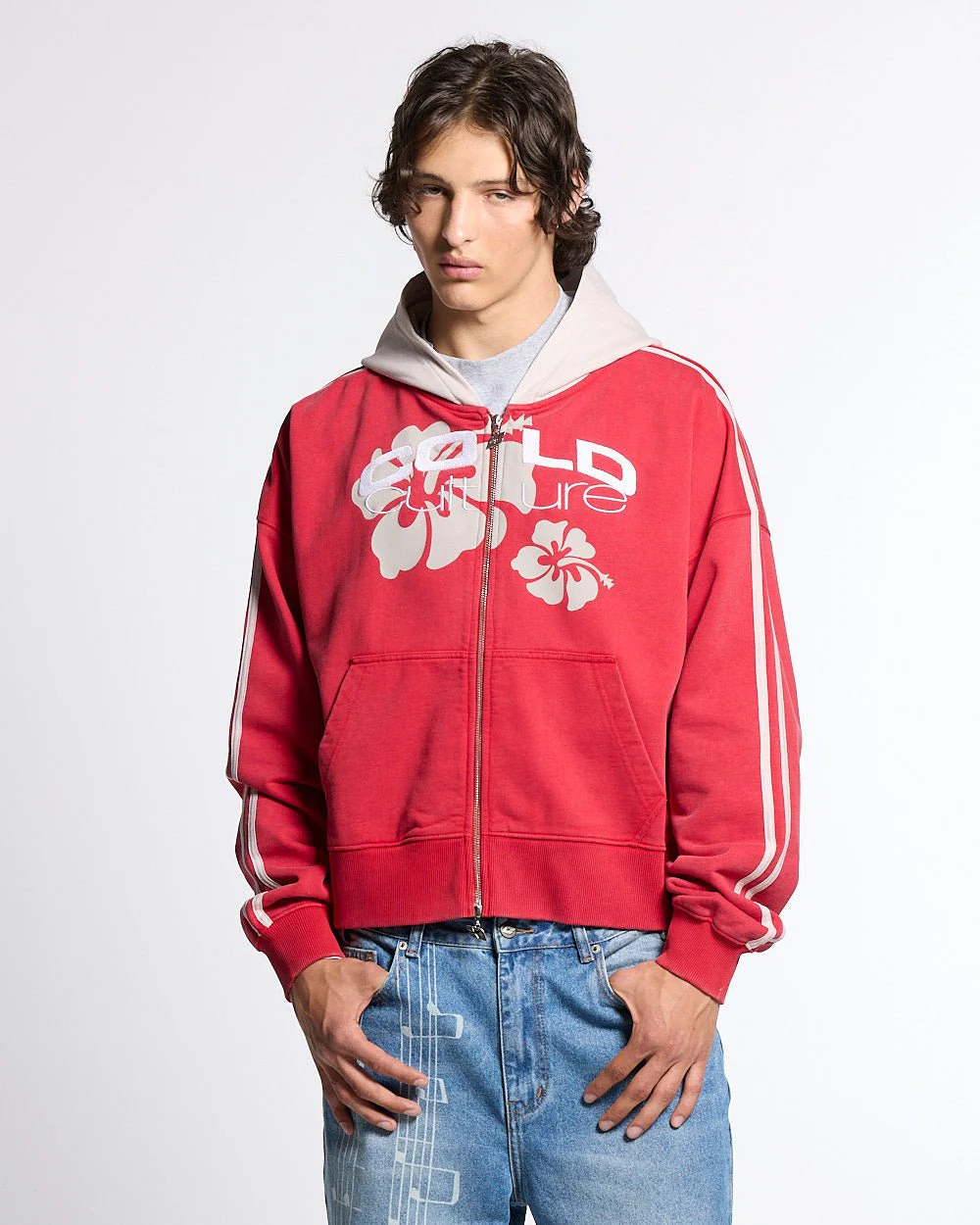LUSH ZIP HOODIE RED - Image 7
