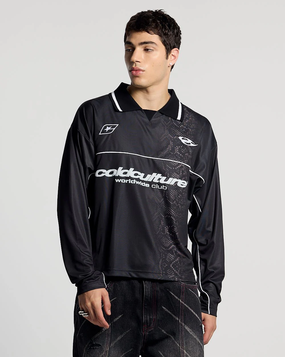 MAMBA SNAKE LONGSLEEVE POLO BLACK - Image 2