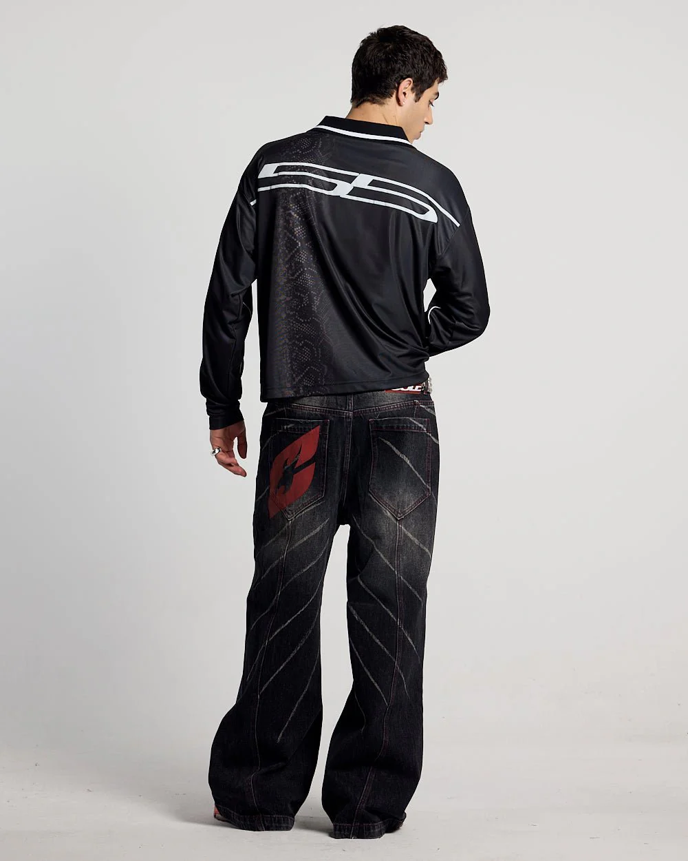 MAMBA SNAKE LONGSLEEVE POLO BLACK - Image 4