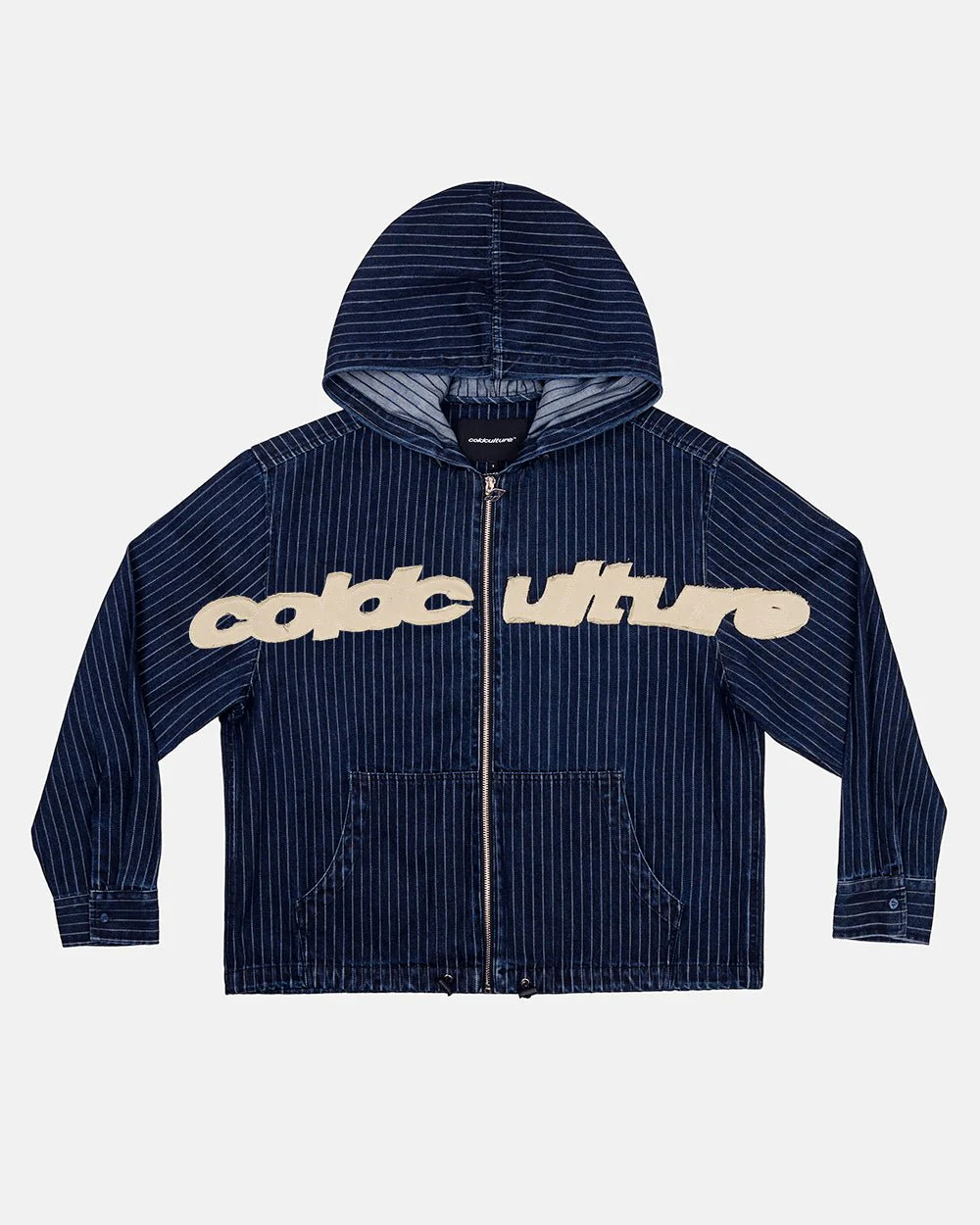 MEMPHIS HOODED SHIRT BLUE DENIM