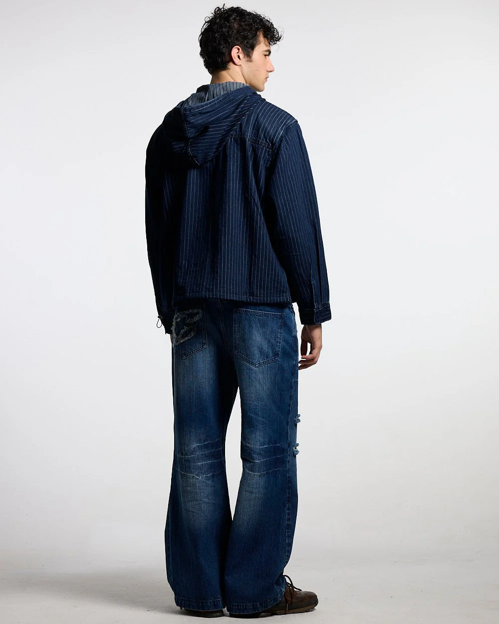 MEMPHIS HOODED SHIRT BLUE DENIM - Image 4