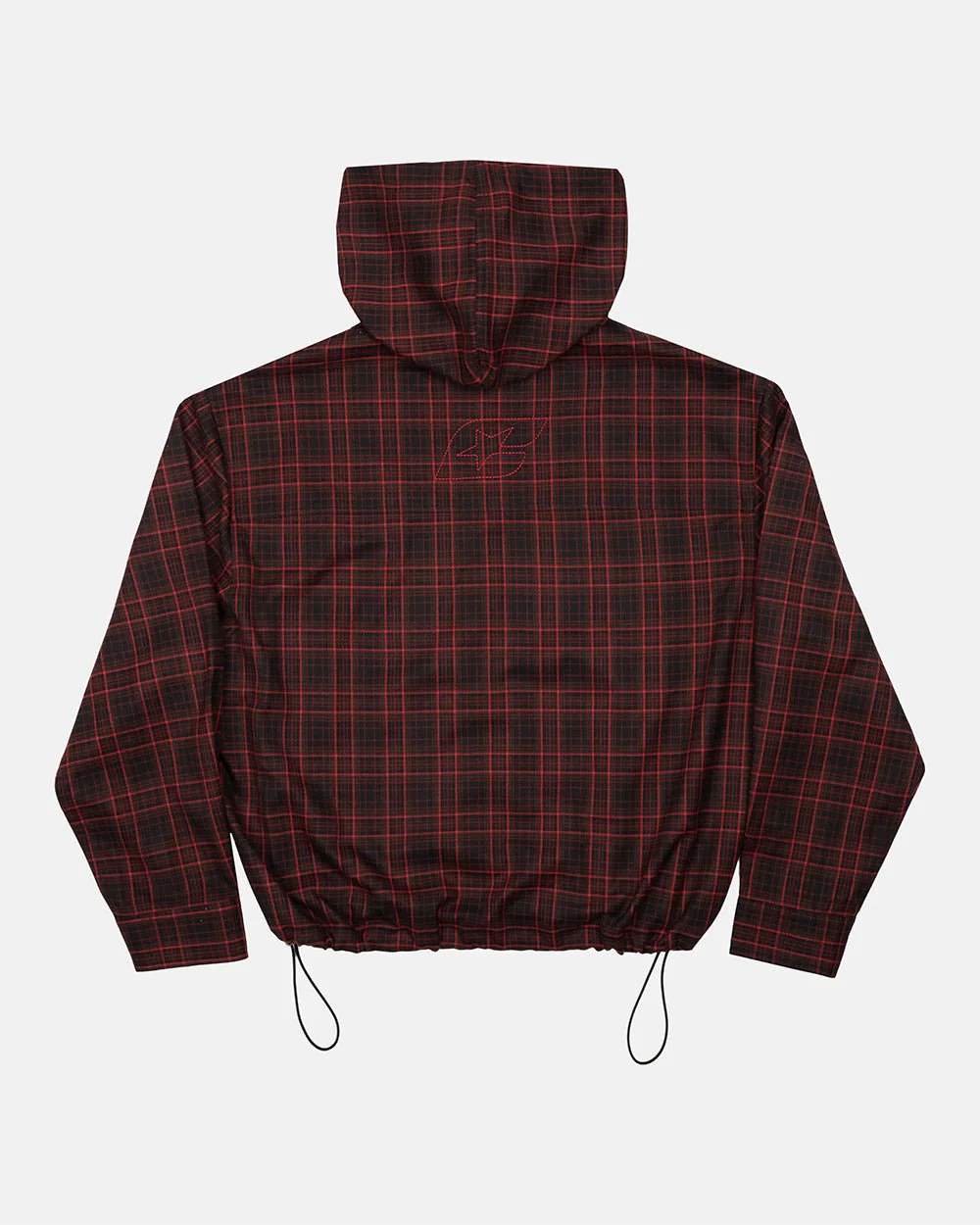 MEMPHIS HOODED SHIRT RED & BLACK TARTAN - Image 3
