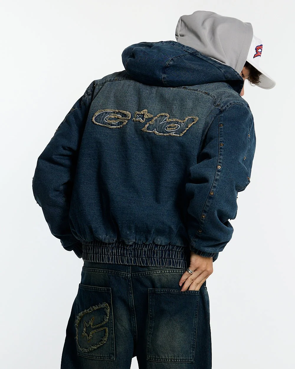 MIKE HOODED JACKET DENIM - Image 3