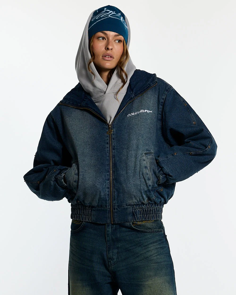 MIKE HOODED JACKET DENIM - Image 6