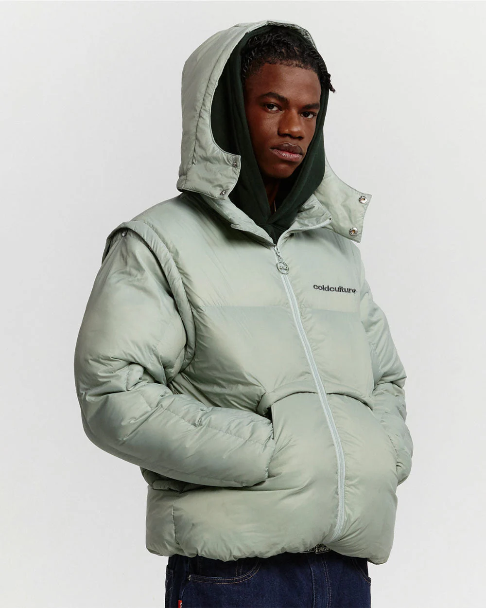 MULTIFUNCTIONAL PUFFER JACKET PISTACHIO GREEN - Image 3