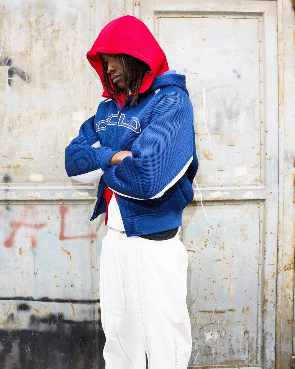 NEO ZIP JACKET WHITE & BLUE - Image 7
