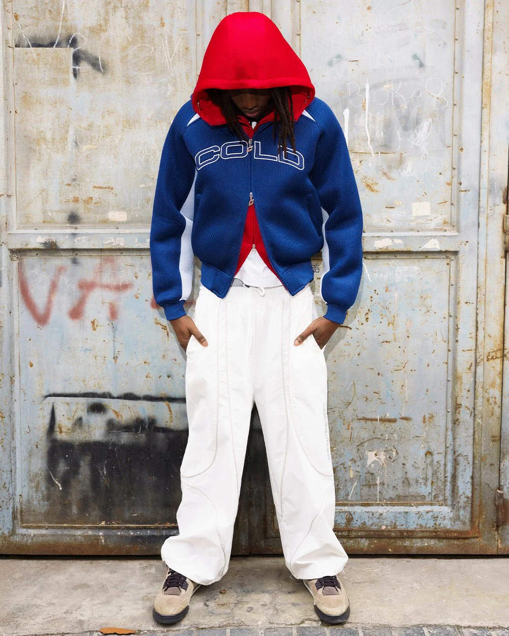 NEO ZIP JACKET WHITE & BLUE - Image 8