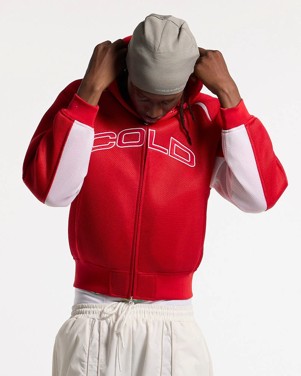 NEO ZIP JACKET WHITE & RED - Image 2