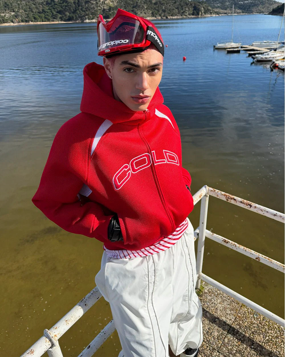 NEO ZIP JACKET WHITE & RED - Image 8