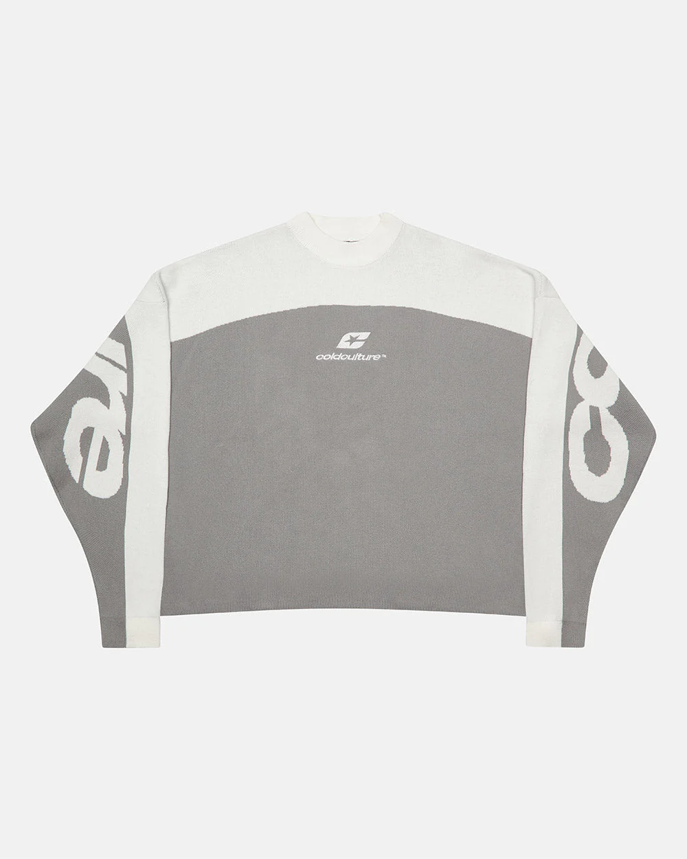 CURVED KNIT GREY & WHITE - Image 2
