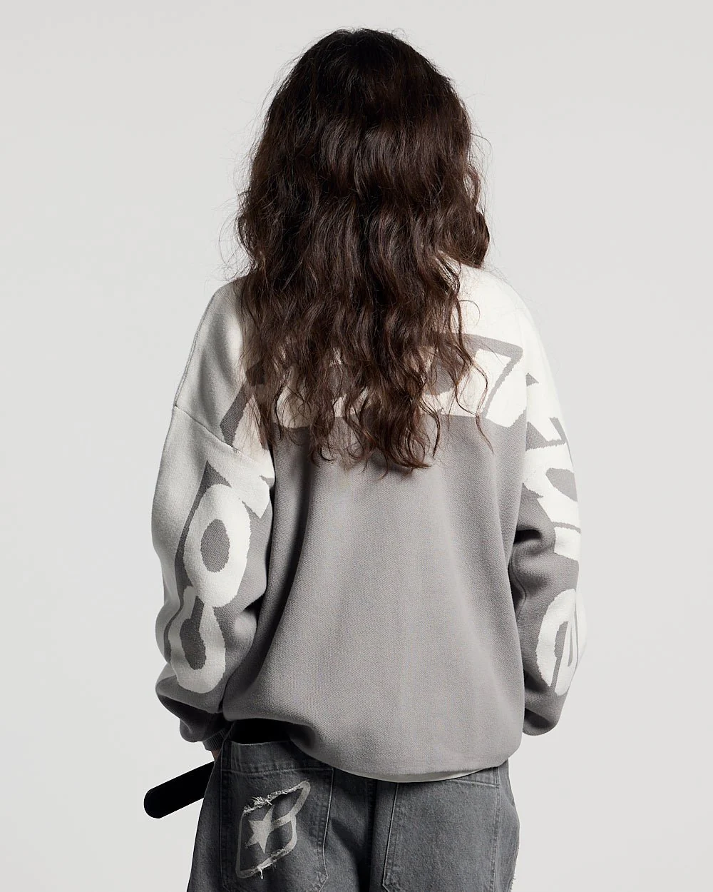 CURVED KNIT GREY & WHITE - Image 5