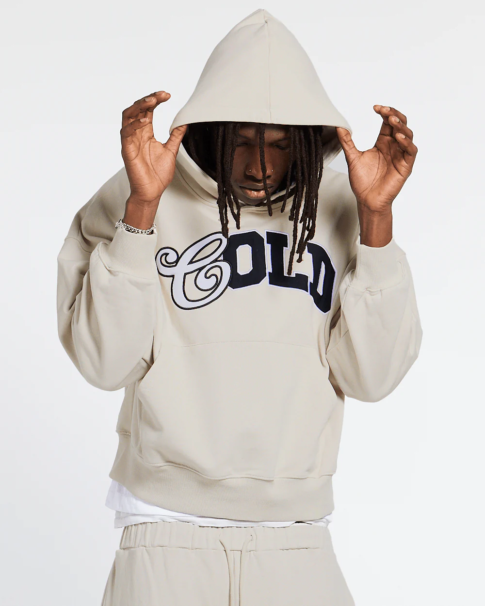 VARSITY HOODIE IVORY GREY - Image 2