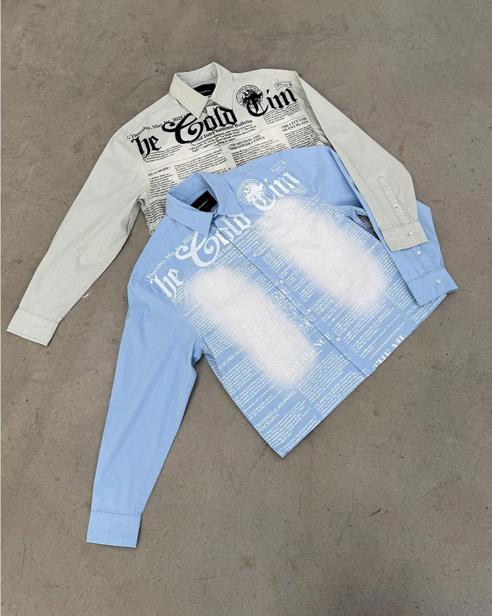 NEWSPAPER LONGSLEEVE SHIRT WHITE - Image 8