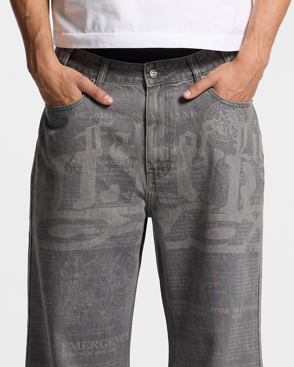 NEWSPAPER V3 PANTS  GREY - Image 10