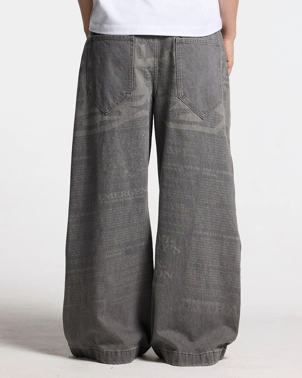 NEWSPAPER V3 PANTS  GREY - Image 3