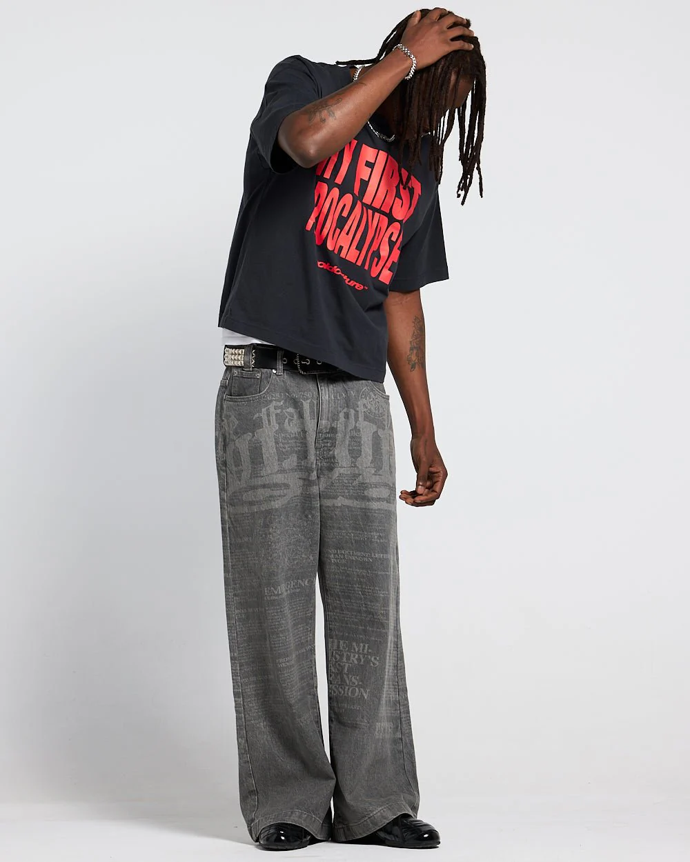NEWSPAPER V3 PANTS  GREY - Image 4