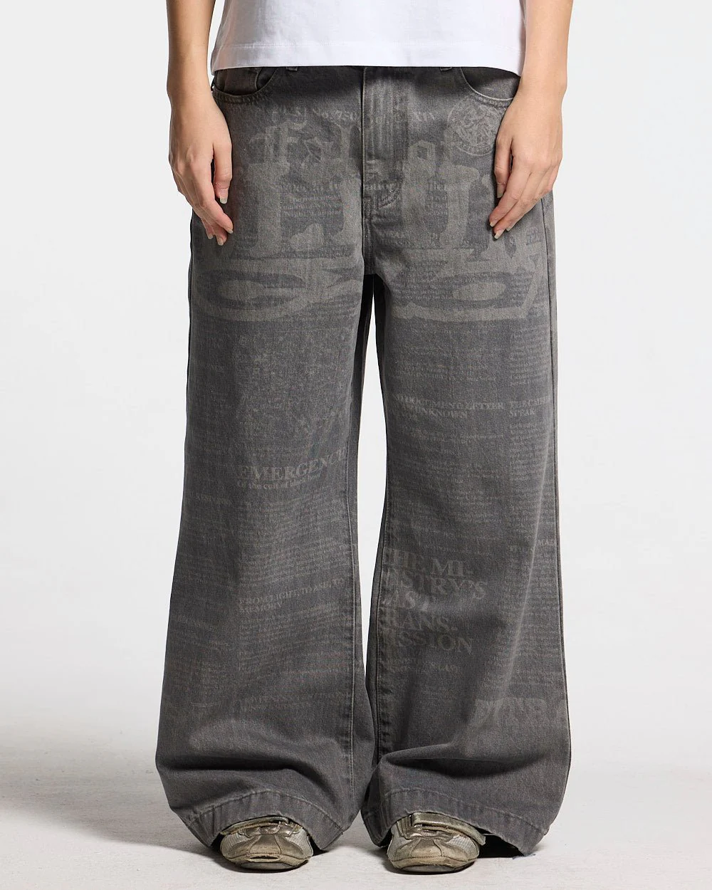 NEWSPAPER V3 PANTS  GREY - Image 8