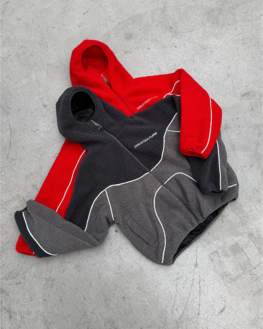 NO RISK FLEECE JACKET HEAVY GREY/DUST GREY - Image 8