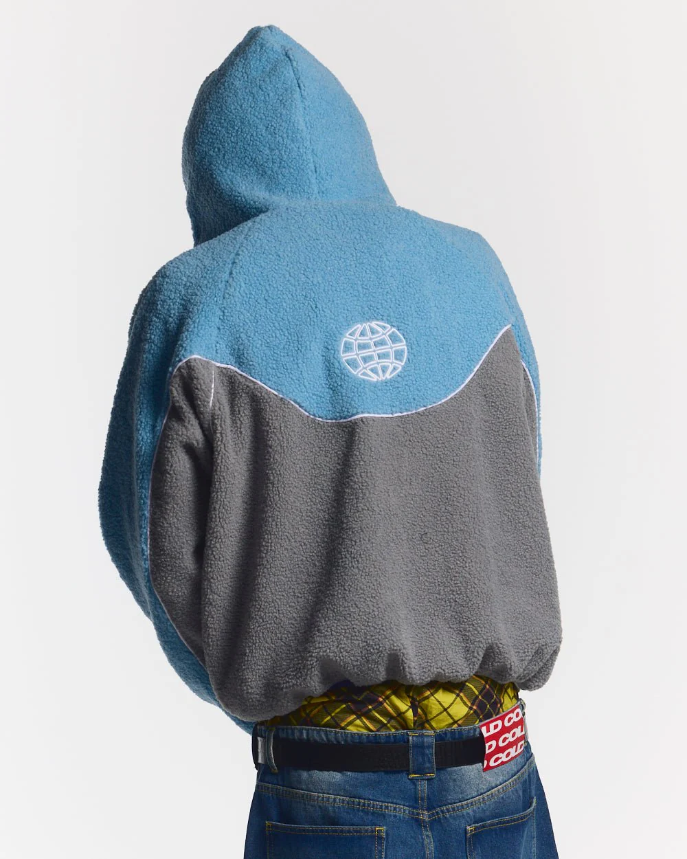 NO RISK FLEECE JACKET STONE GREY/STERLING BLUE - Image 4