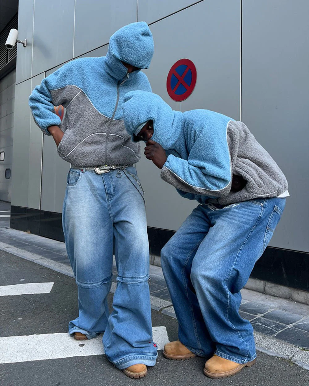NO RISK FLEECE JACKET STONE GREY/STERLING BLUE - Image 7