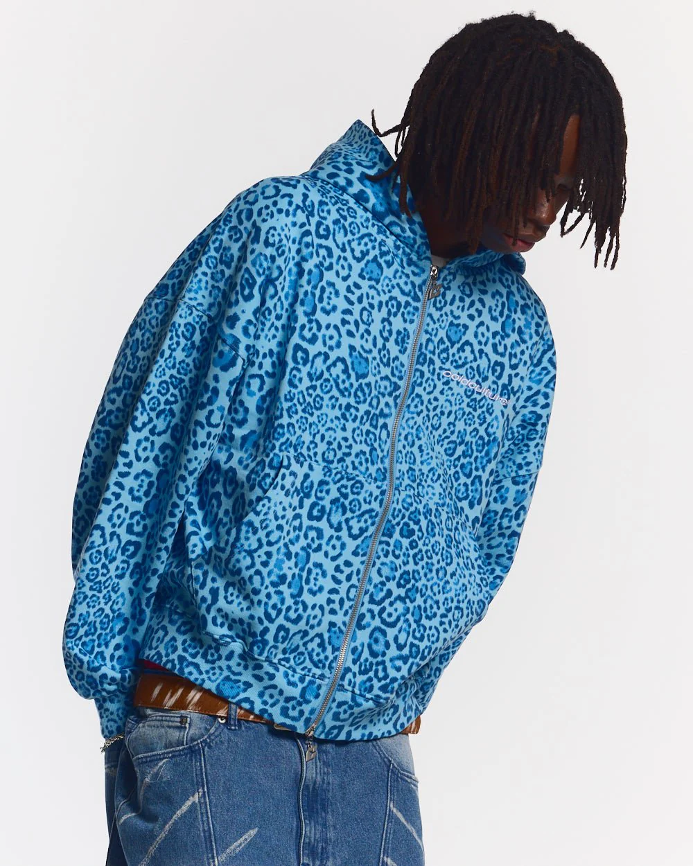 NOCTURNE BEAST ZIP HOODIE BLUE - Image 2
