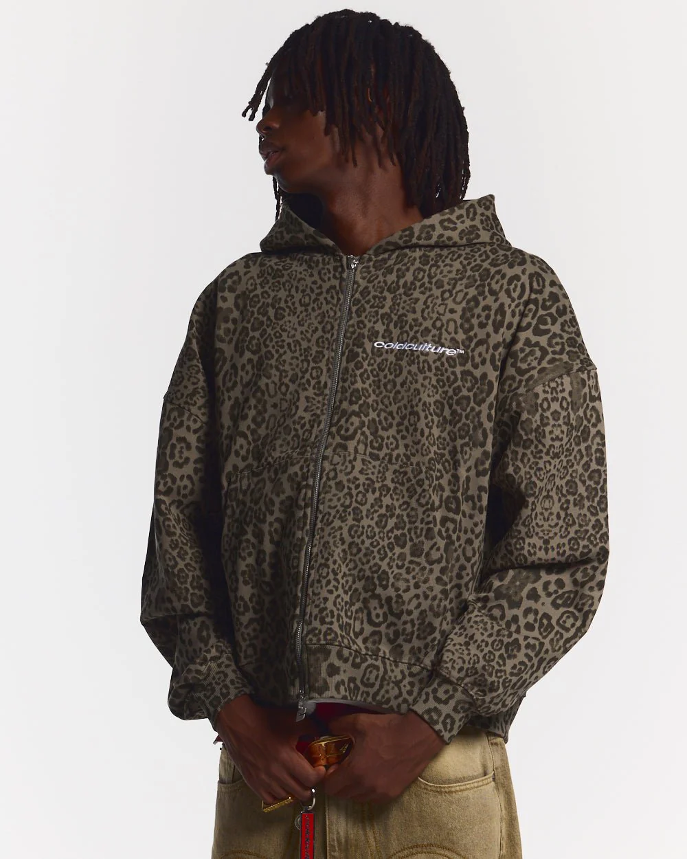 NOCTURNE BEAST ZIP HOODIE BROWN - Image 2