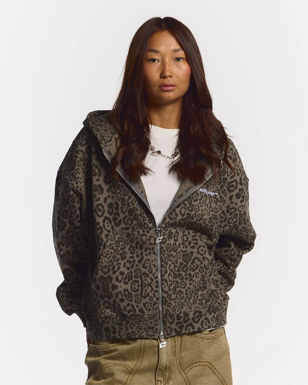 NOCTURNE BEAST ZIP HOODIE BROWN - Image 5