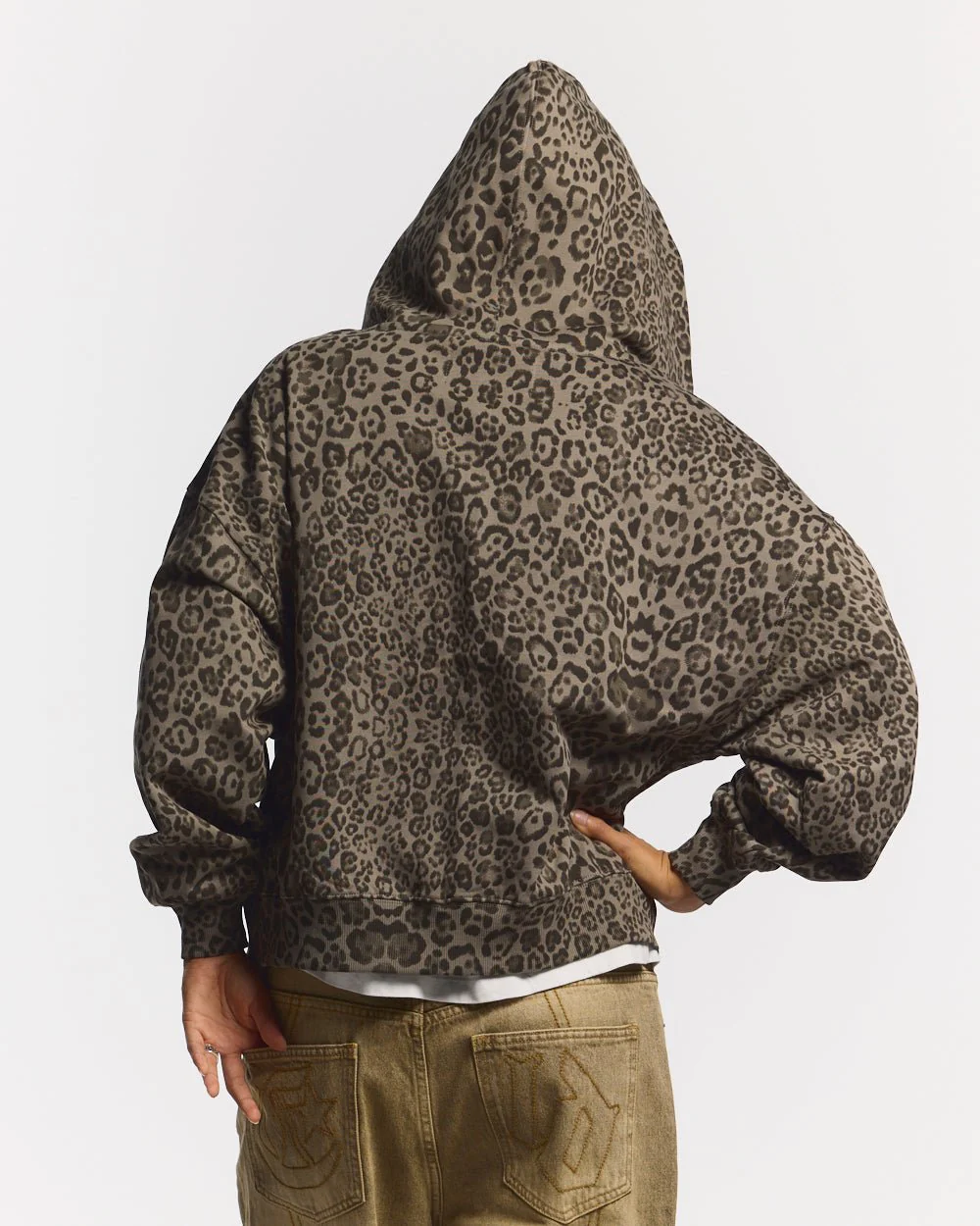 NOCTURNE BEAST ZIP HOODIE BROWN - Image 6