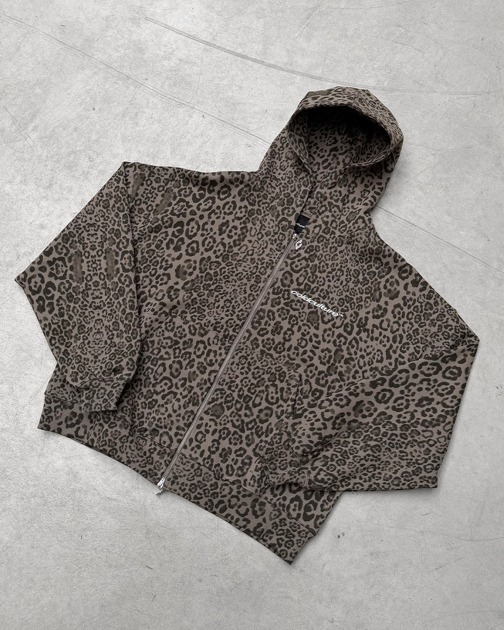 NOCTURNE BEAST ZIP HOODIE BROWN - Image 8