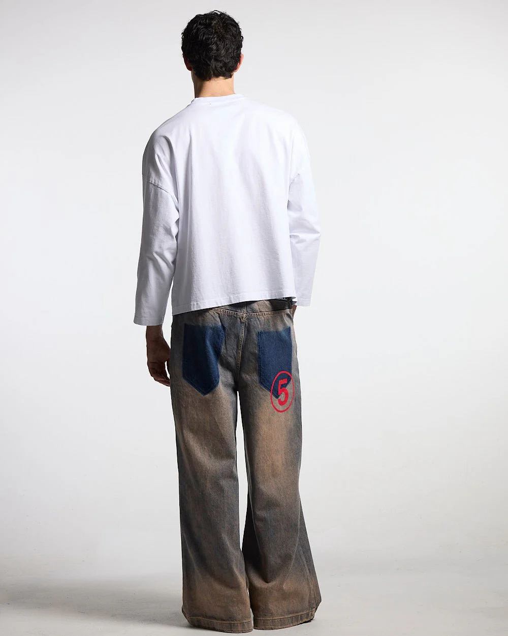 NUMBER 5 V3 DENIM PANTS DARK BLUE - Image 5