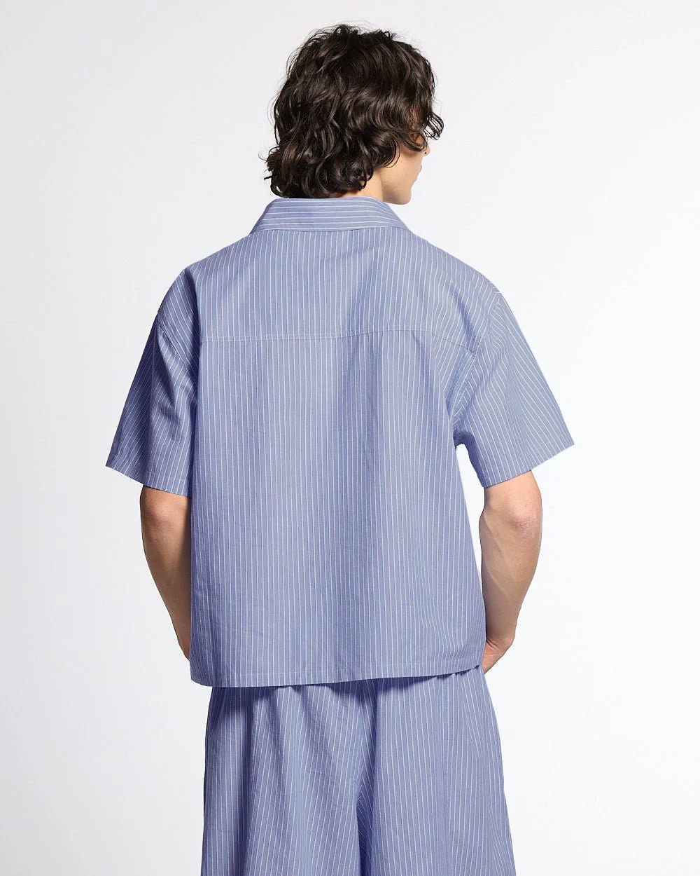 OFFICE SCRIPT SHIRT BLUE - Image 4
