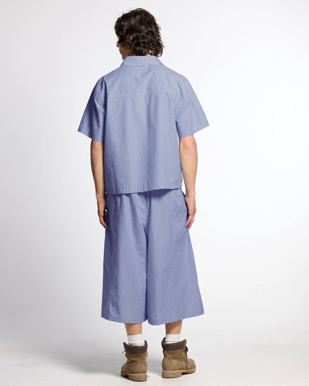 OFFICE SCRIPT SHIRT BLUE - Image 6