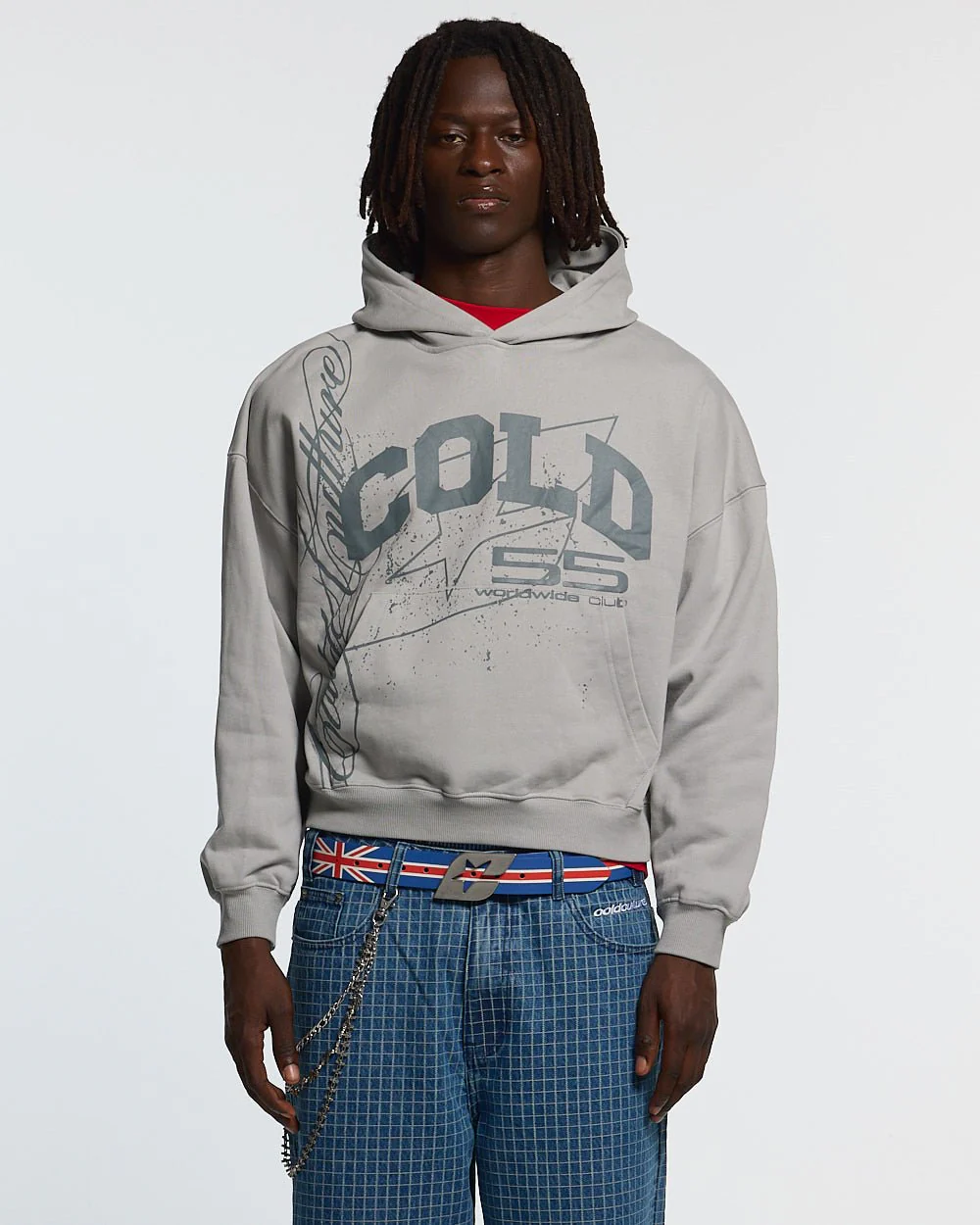 ON ROAD HOODIE GREY & GREEN - Image 2