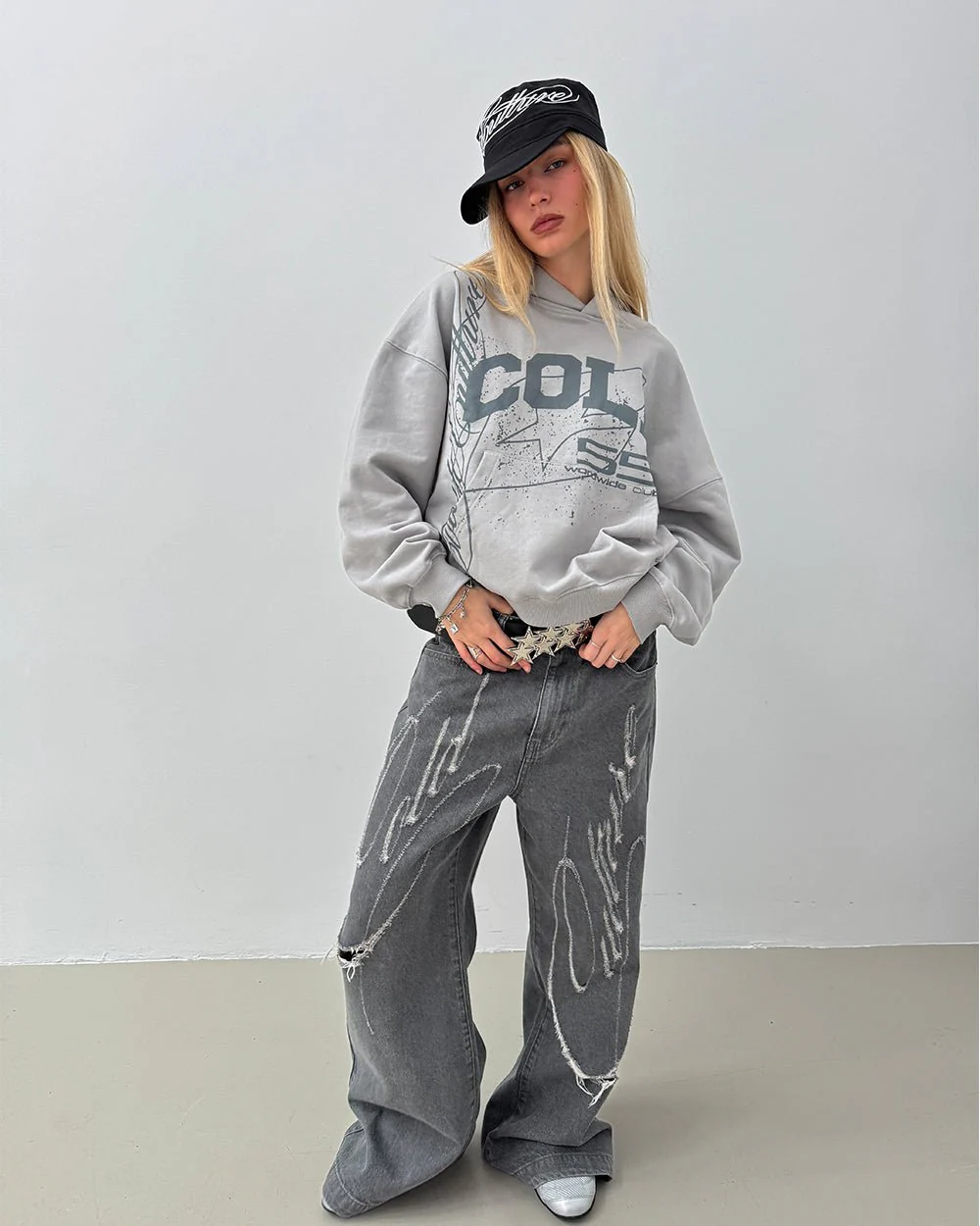 ON ROAD HOODIE GREY & GREEN - Image 7