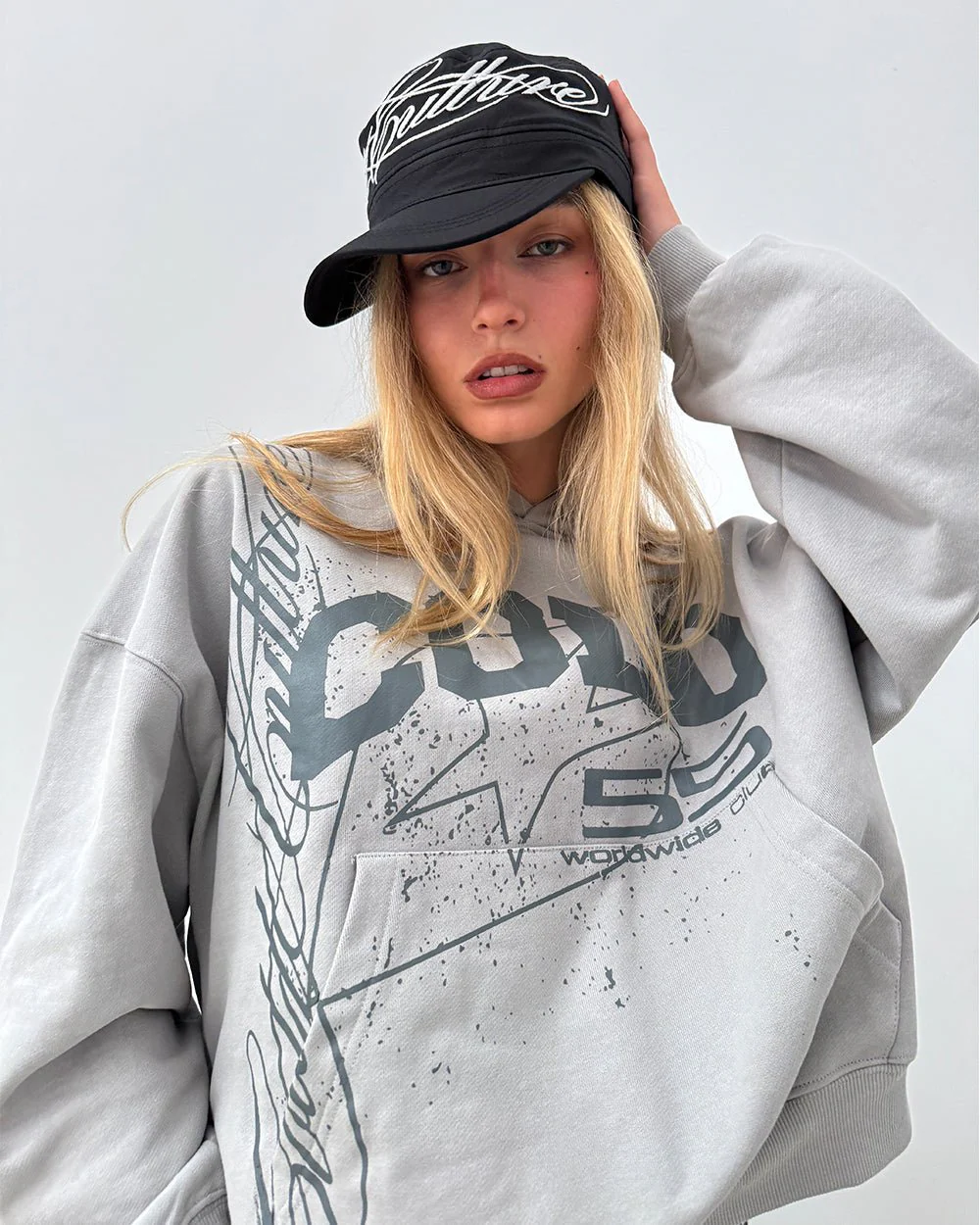 ON ROAD HOODIE GREY & GREEN - Image 8