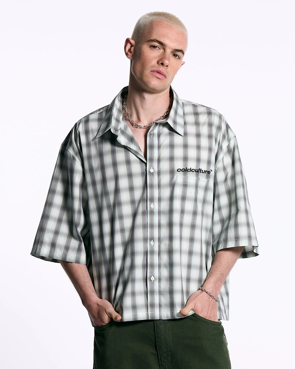 ONE POCKET SHIRT BLURRED GREEN - Image 2