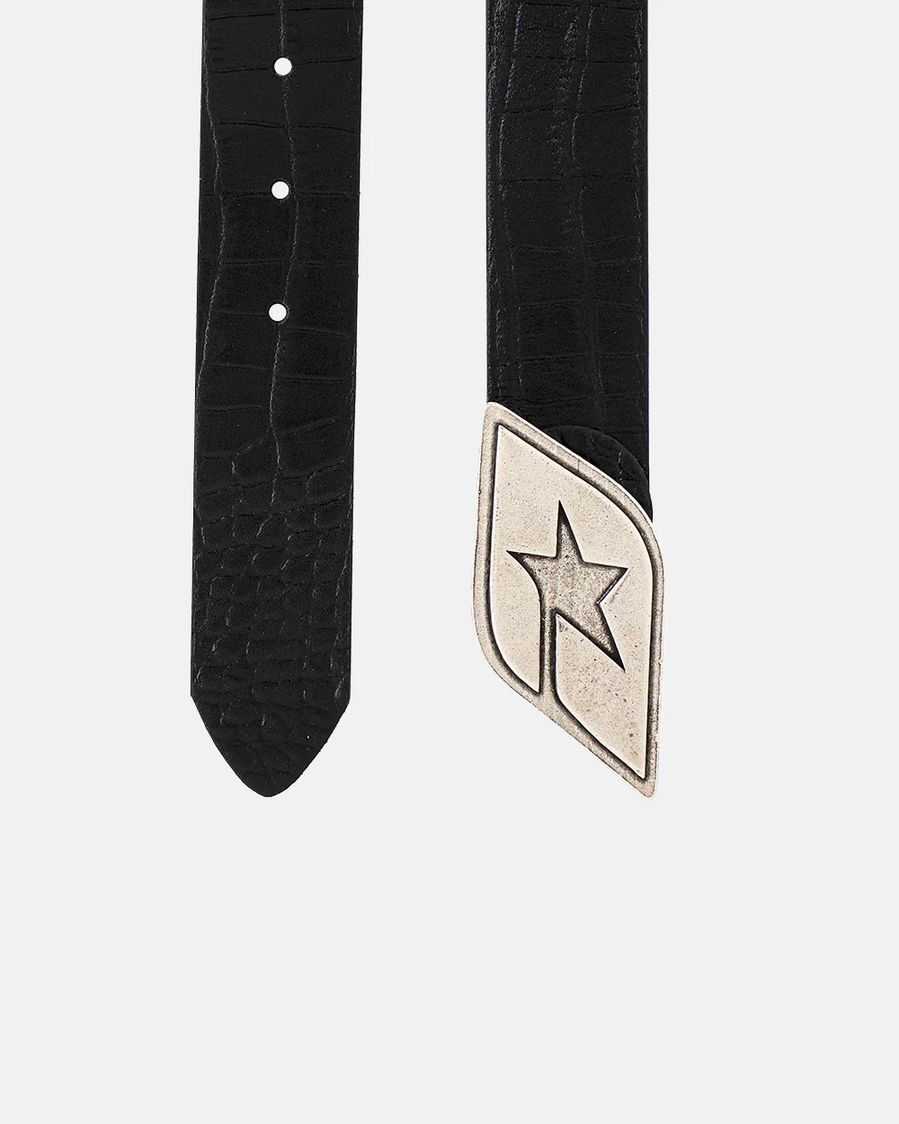 ORIGINAL LEATHER BELT CROCODILE BLACK SEAWEED - Image 2