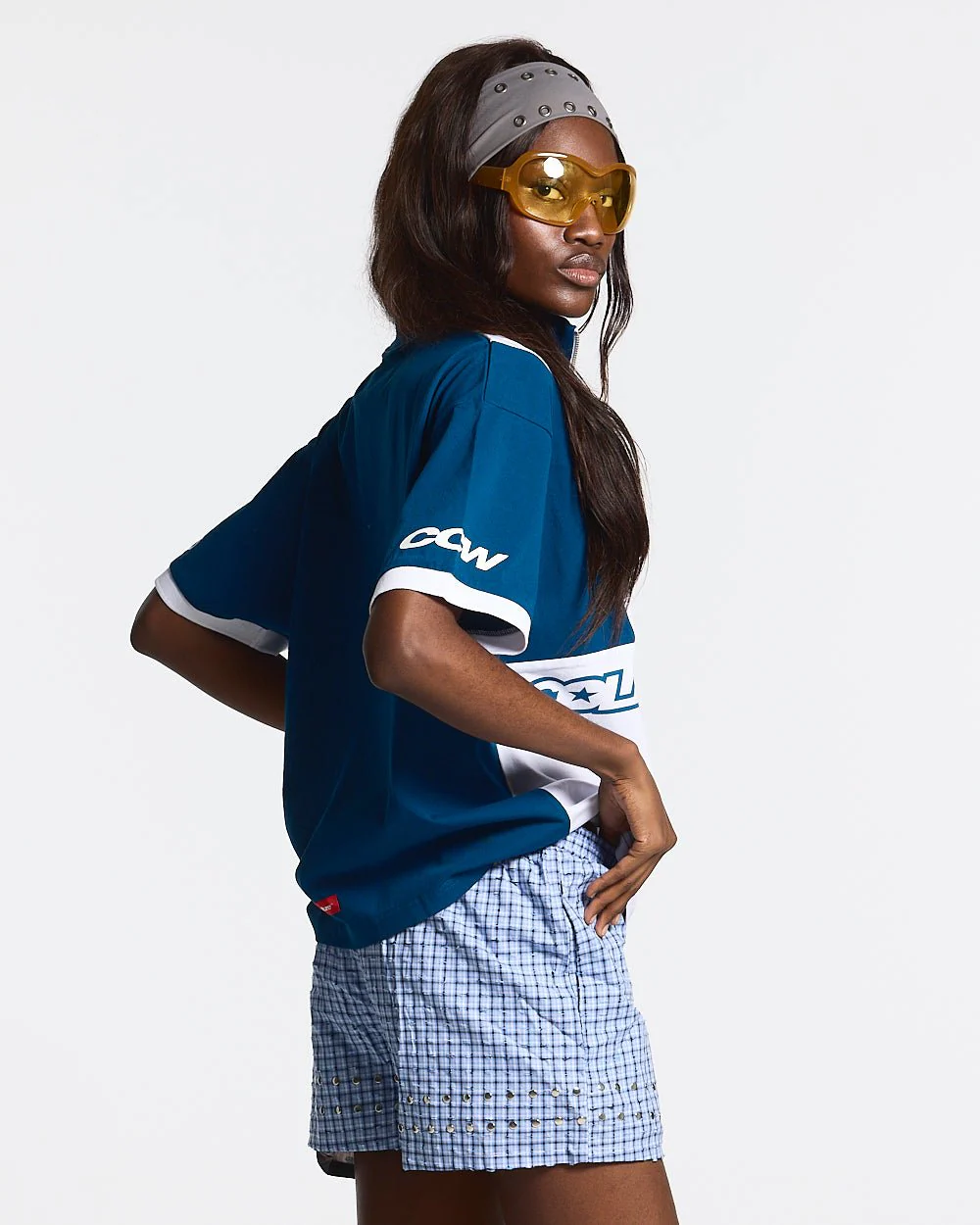 PANELS POLO TEE WHITE AND BLUE - Image 6
