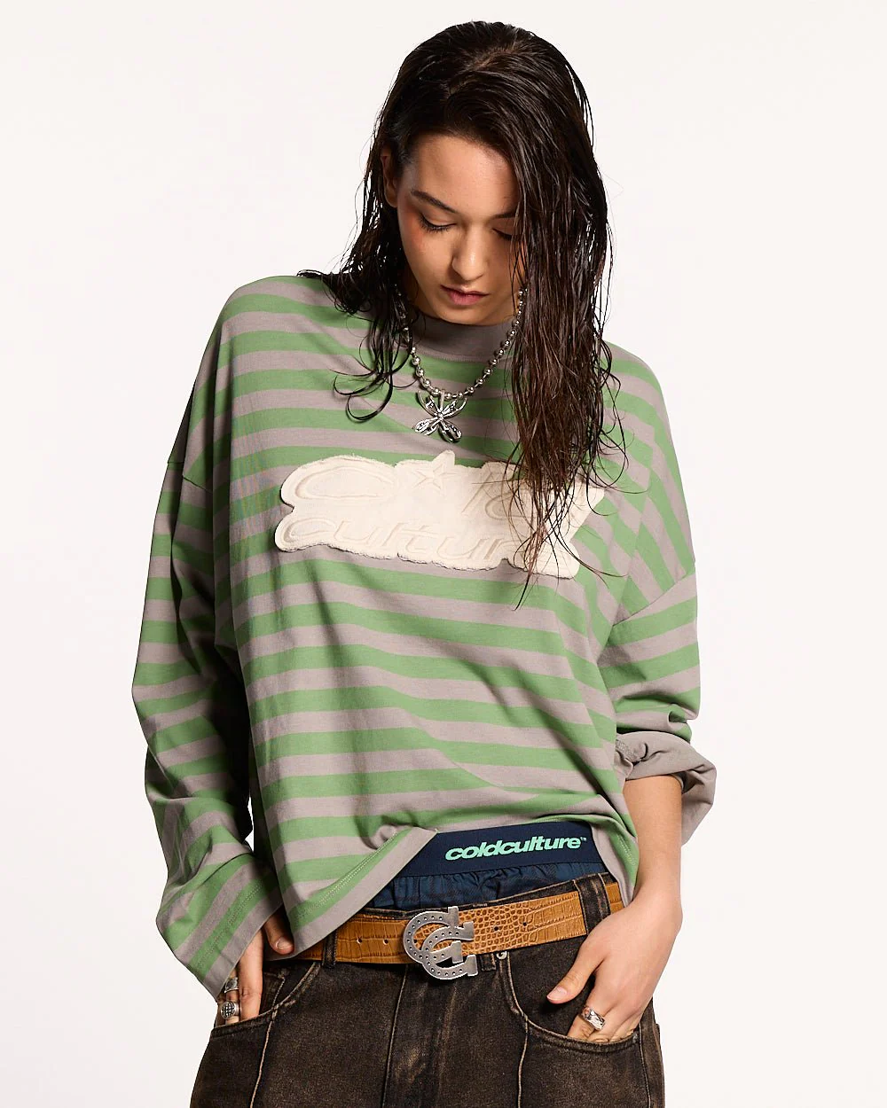 PARDON ME LONGSLEEVE GREEN & GREY - Image 5