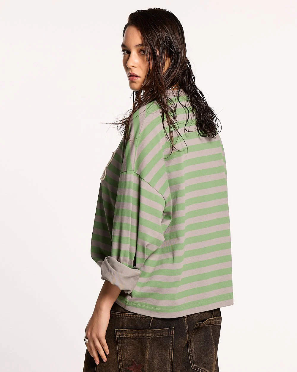PARDON ME LONGSLEEVE GREEN & GREY - Image 6
