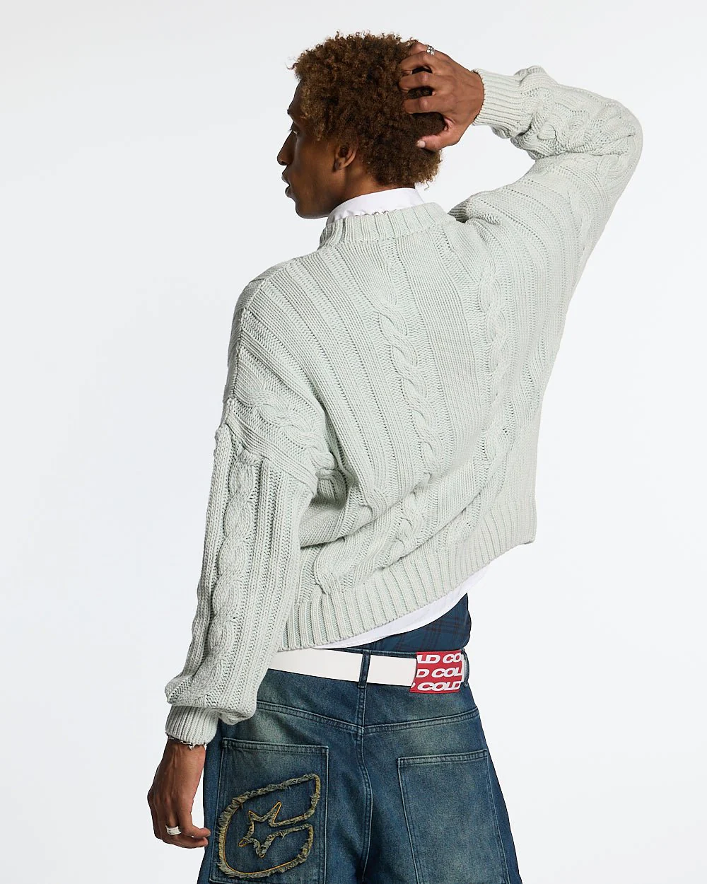 PATTERNED KNIT LIGHT BLUE - Image 4