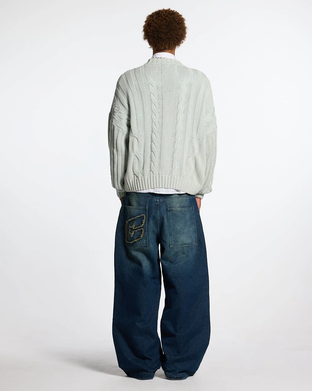 PATTERNED KNIT LIGHT BLUE - Image 6