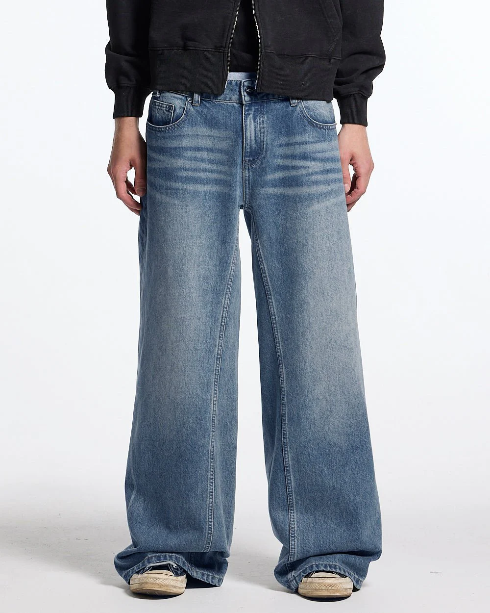 PERFECT SCRIPT PANTS BLUE DENIM - Image 7