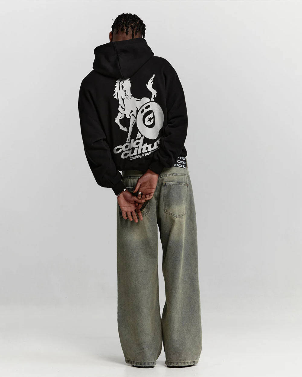 PLAYING HORSE HOODIE BLACK - Image 5
