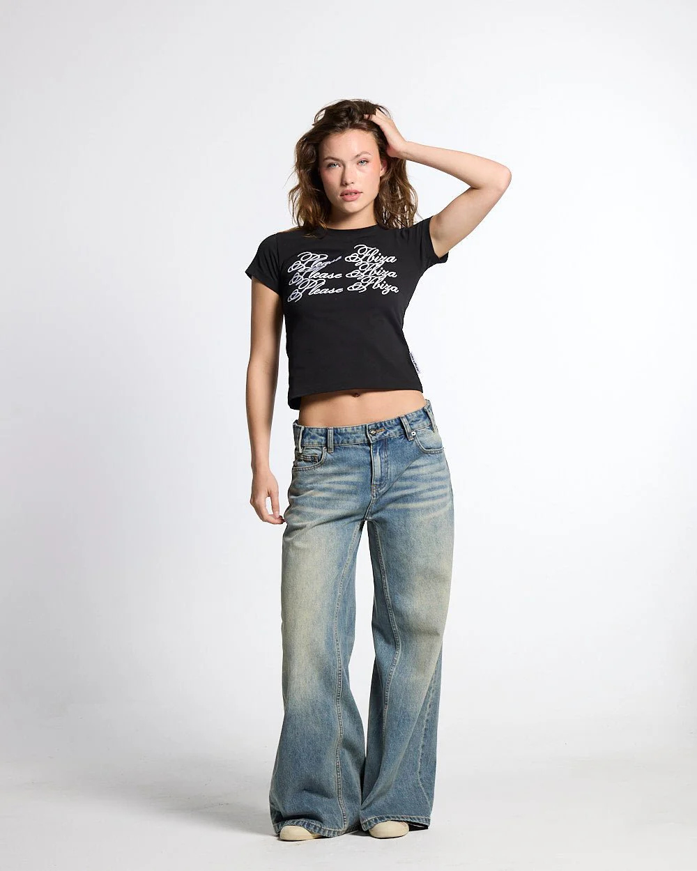 PLEASE IBIZA BABY TEE BLACK - Image 3