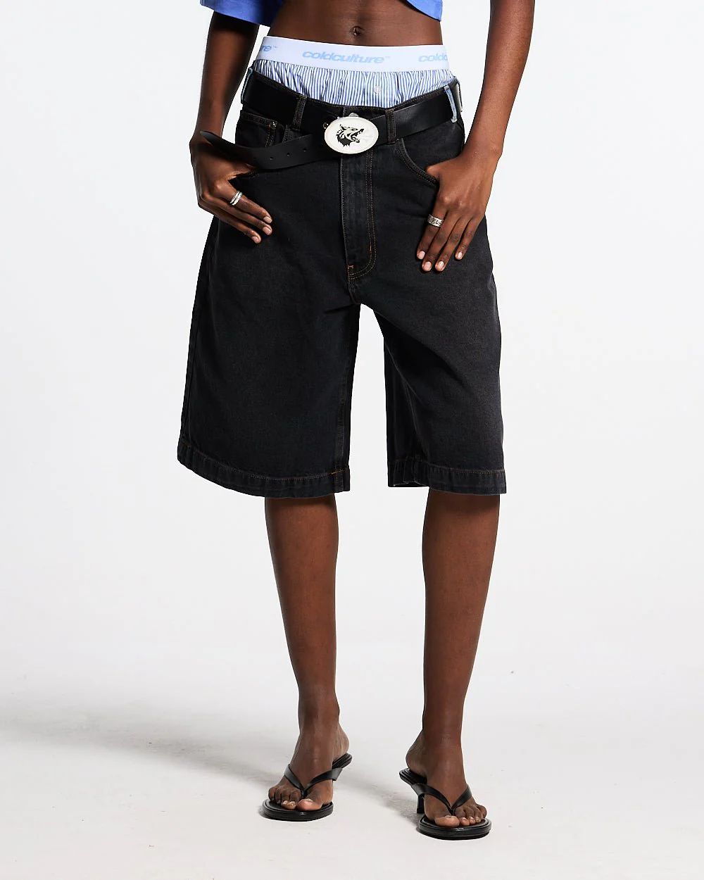 POCKET KO SHORTS BLACK DENIM - Image 6